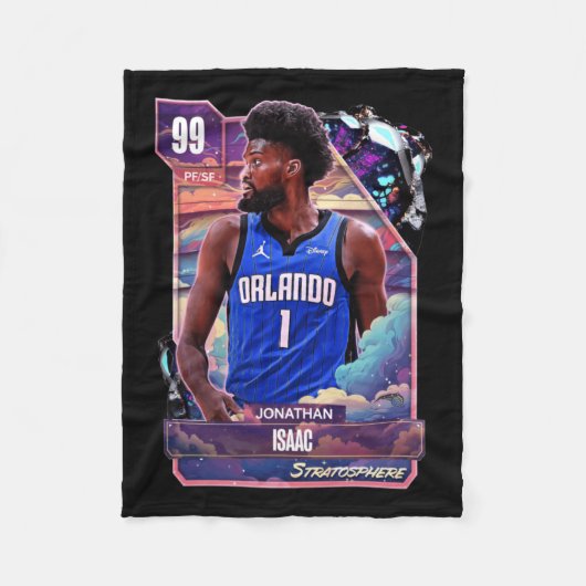 Jonathan Isaac 99 Dark Card Hd フリースブランケット (正面)