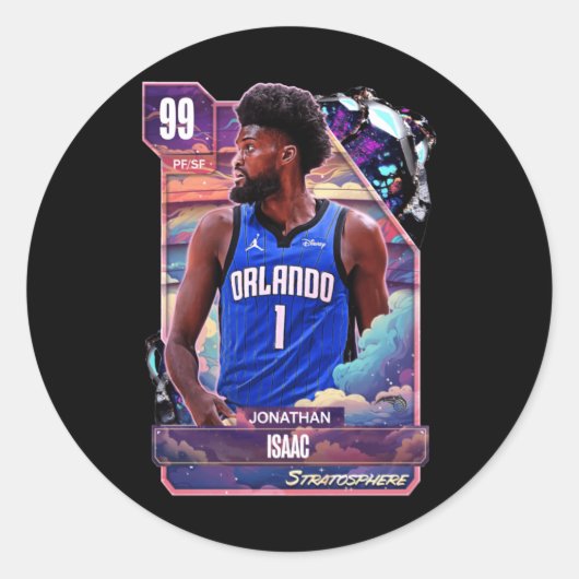 Jonathan Isaac 99 Dark Card Hd ラウンドシール (正面)