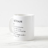 Jonathan name, Editable name, Custom name コーヒーマグカップ (正面左)