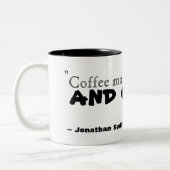 Jonathan SwiftのCoffeeに関する引用文- Mug ツートーンマグカップ (左)