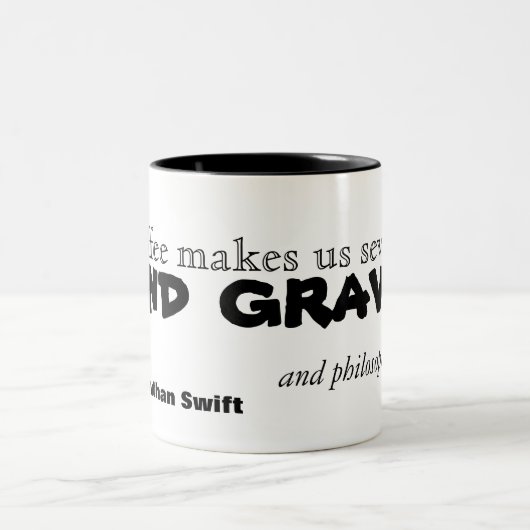 Jonathan SwiftのCoffeeに関する引用文- Mug ツートーンマグカップ (中央)