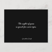 Jonathan Swiftを引用した友情はがき – 黒 ポストカード (正面)