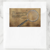 Jonathan Swift感動的引用文「Discovery」 長方形シール (バッグ)