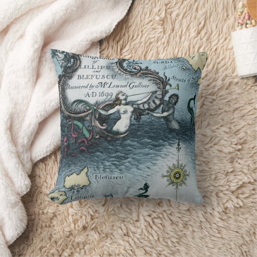 Jonathan Swift著Gulliverの旅行 クッション (ブランケット)