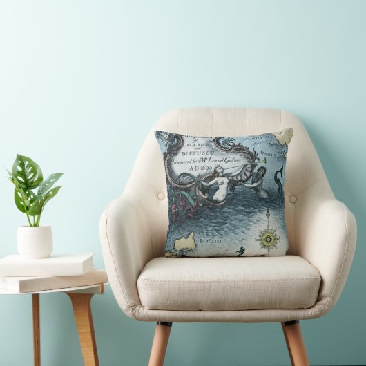 Jonathan Swift著Gulliverの旅行 クッション (椅子)