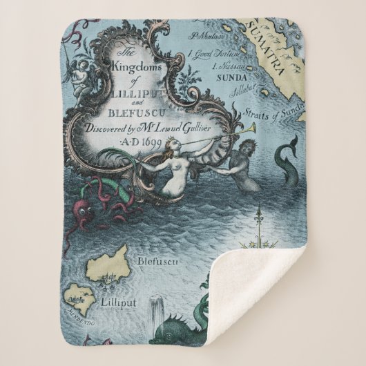 Jonathan Swift著Gulliverの旅行 シェルパブランケット (正面)