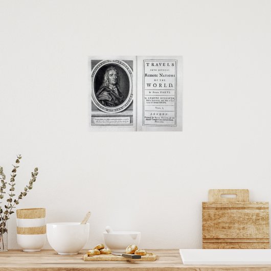 Jonathan Swift, 1726による「ガリバー旅行記」 ポスター (キッチン)