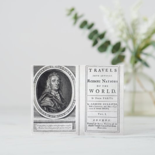 Jonathan Swift, 1726による「ガリバー旅行記」 ポストカード (スタンド正面)