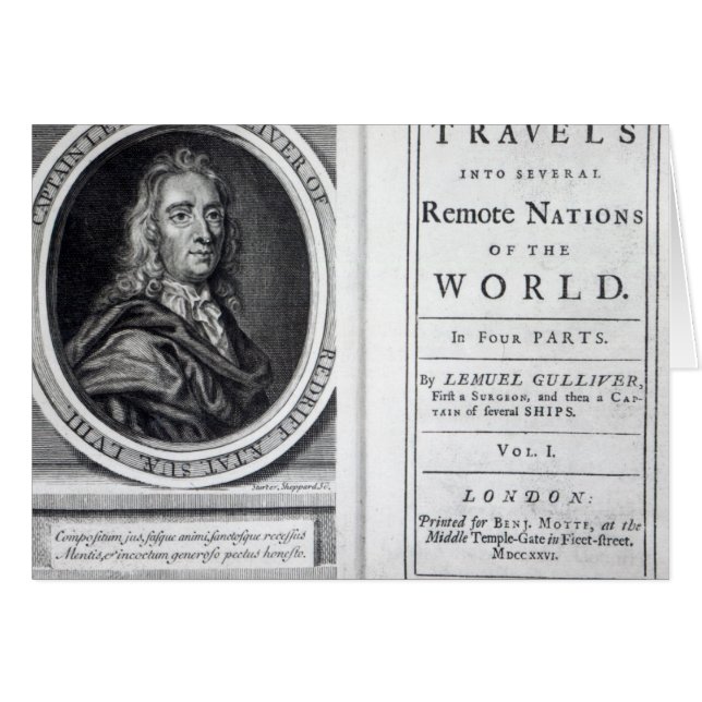 Jonathan Swift 1726年著「Gulliver旅行」の (正面横)