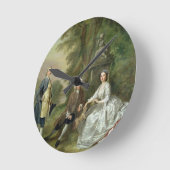 Jonathan Tyers (d.1767)とその娘エリザベゼ ラウンド壁時計 (傾斜)