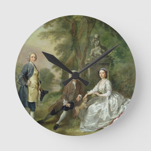 Jonathan Tyers (d.1767)とその娘エリザベゼ ラウンド壁時計 (正面)
