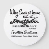 Jonathan's Restaurant, Niles, IL ラージ壁時計 (正面)