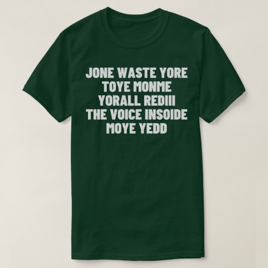 Jone無駄なyore toye匁yall rediii声 tシャツ (デザイン正面)