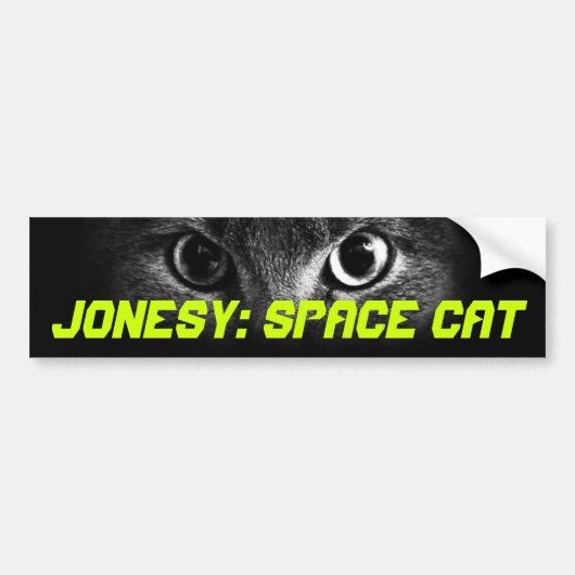Jonesy: 宇宙猫 バンパーステッカー (正面)