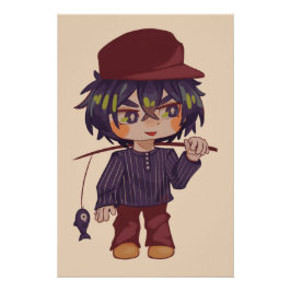 Jongerjie, jongen, chibi, Spakenburg ポスター