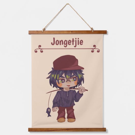 Jongetjie, jongen chibi. 吊り下げ型タペストリー (正面)