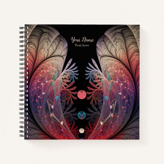 Jonglage抽象芸術モダンファンタジーフラクタル美術名 ノートブック (正面)