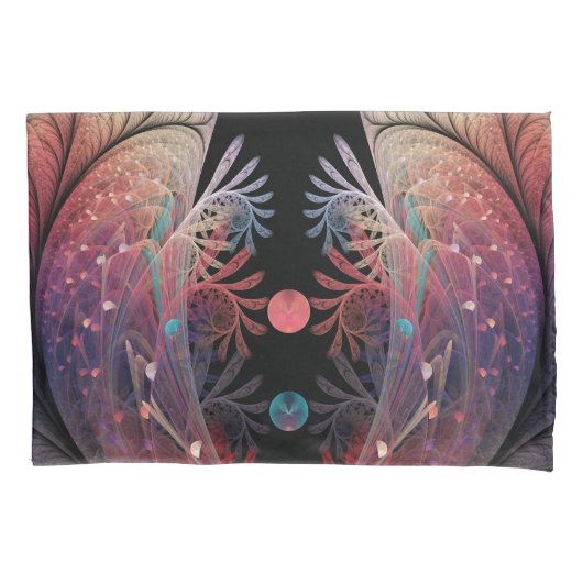 Jonglage Abstract Modern Fantasy Fractal Art 枕カバー (正面)