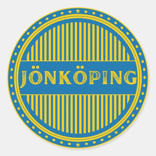 Jönköping City Pride Emblem – Swedish Identity ラウンドシール (正面)