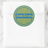 Jönköping City Pride Emblem – Swedish Identity ラウンドシール (バッグ)