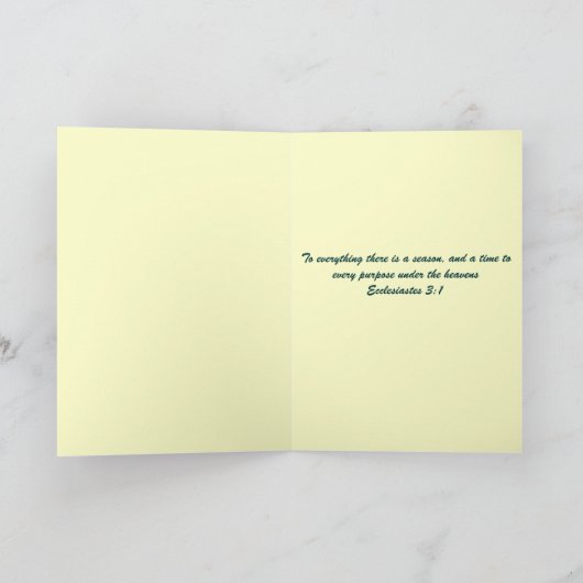 Jonquilの花- Ecclesiastesの3:1 カード (内部)