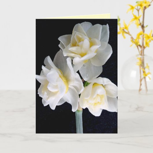 Jonquilの花- Ecclesiastesの3:1 カード (黄色い花)