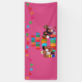 JOOLS TVピンク®️の水平バナー 横断幕 (縦)