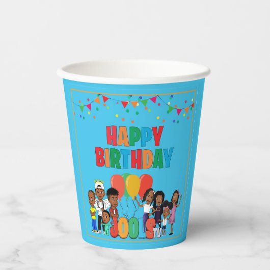 JOOLS TVブルー®️8オズ紙カップ 紙コップ (正面)