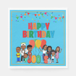 JOOLS TV ®️ Blue紙6.5 in Napkins スタンダードランチョンナプキン