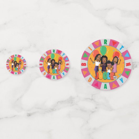 JOOLS TV ®️ Pink Table 60 pc紙吹雪 コンフェッティ (裏面)