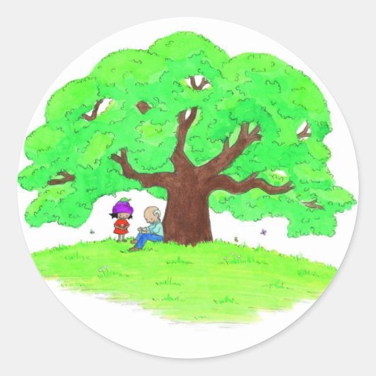 JooneとGrandpaスタンプ ラウンドシール (正面)