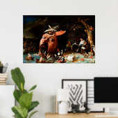 Joos van Craesbeecによる聖アンソニーの誘惑 ポスター (ホームオフィス)