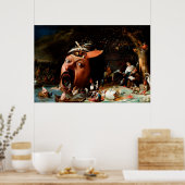 Joos van Craesbeecによる聖アンソニーの誘惑 ポスター (キッチン)