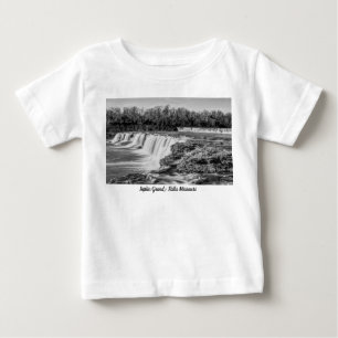Joplinグランド秋概要グレースケールベビーTシャツ ベビーTシャツ