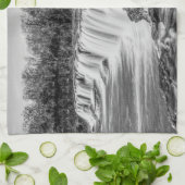 Joplin Grand滝概要グレースケール キッチンタオル (折り畳み)