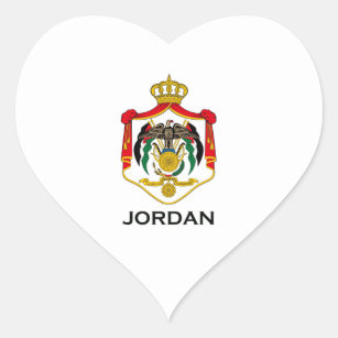 JORDAN – 紋章/旗/紋章/紋章 ハートシール