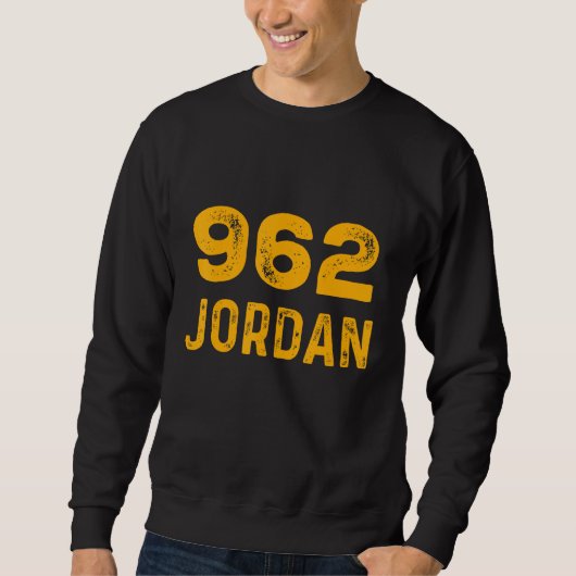 Jordan 962 T-Shirt Distressed Country Area Code Te スウェットシャツ (正面)