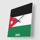 Jordan Flag Dazzling Patriotic スクエア壁時計 (傾斜)