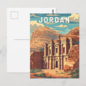 Jordan Illustration Travel Art Vintage ポストカード (正面/裏面)