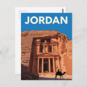 Jordan Petra Treasury Retro ポストカード (正面/裏面)