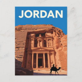 Jordan Petra Treasury Retro ポストカード