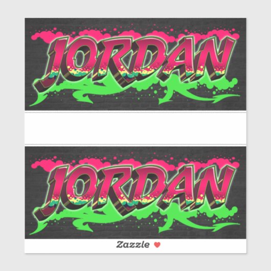 Jordan Vorname Name Graffiti Aufkleber Sticker シール (シート)