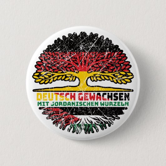 Jordanien Jordanisch Deutsch Deutschland Baum 缶バッジ (正面)