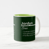 Jordyn 名前入り コーヒーマグ ツートーンマグカップ (正面右)