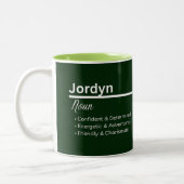 Jordyn Personalized Name Coffee Mug ツートーンマグカップ (左)