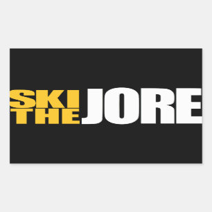 Joreはスキーをします 長方形シール