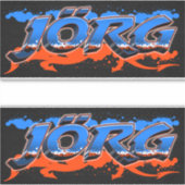 Jörg Vorname Name Graffiti Aufkleber Sticker シール (正面)