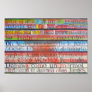 Jorge Luis Borgesの別れの詩 ポスター