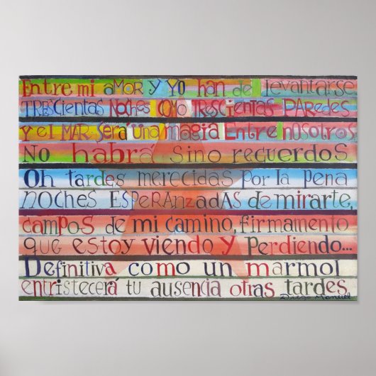 Jorge Luis Borgesの別れの詩 ポスター (正面)