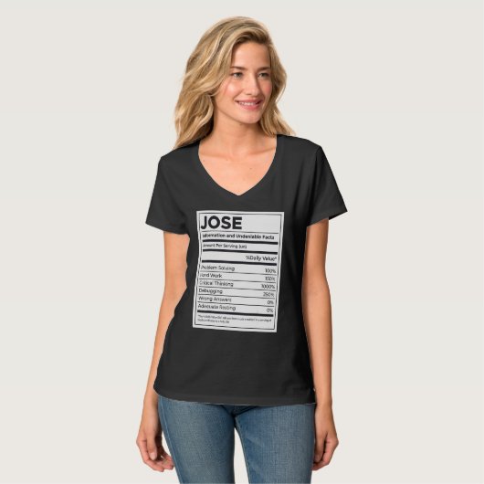 Jose Nutrition Information Problem Solving懸命 Tシャツ (正面フル)